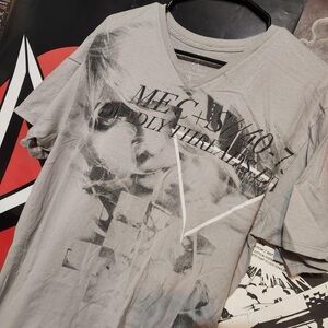 Marc ecko Gray Graphic V-Neck T-Shirt